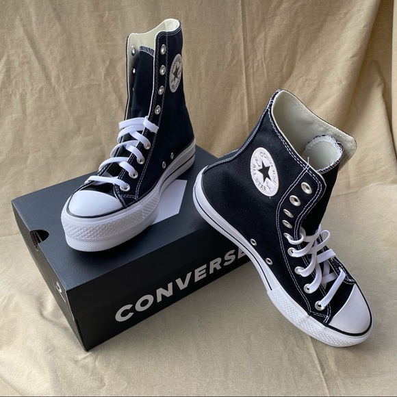 🚫SOLD🚫CONVERSE X-Hi Black Platform Chuck Taylors - Picture 4 of 8